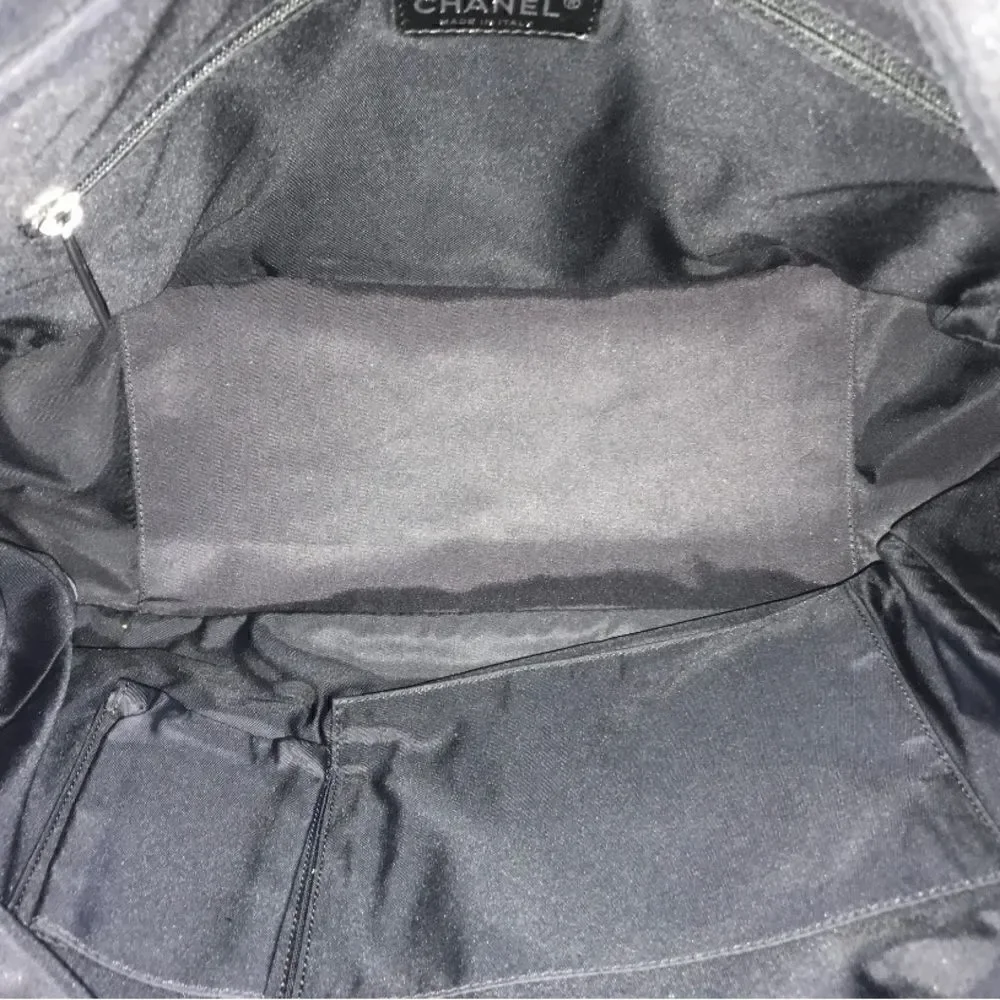 Authentic Chanel Matelasse Coco Mark Handbag Black